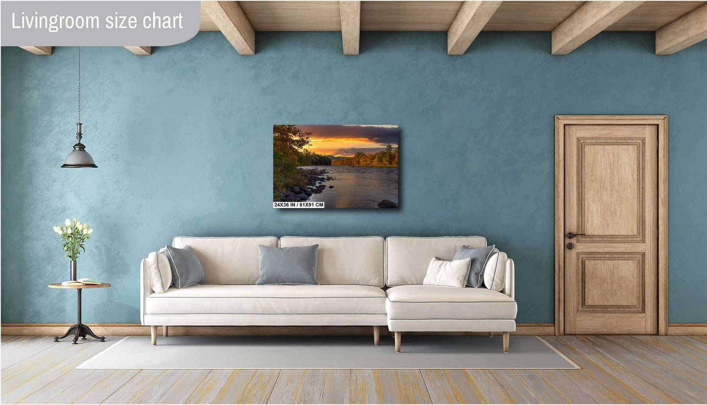 Hudson River Sunrise Art – Riparius Bridge Photo | Adirondack Landscape Wall Decor