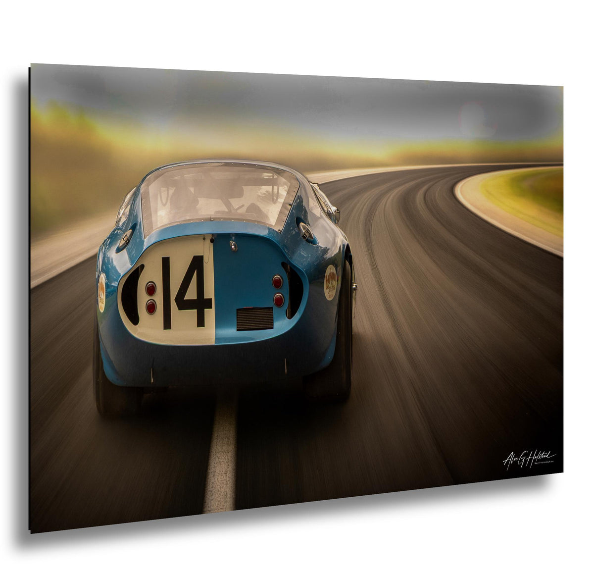 Shelby Daytona Art Print, Vintage Racing Glossy Photo Print Metal