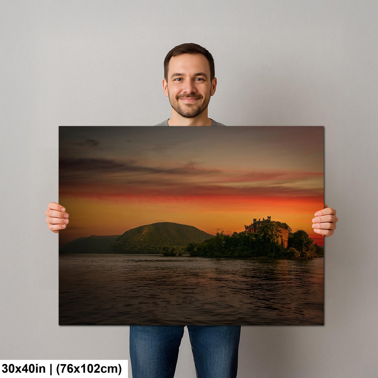 Bannerman’s Castle Art – Rustic Castle Decor | Sunset Wall Decor | Hudson River View