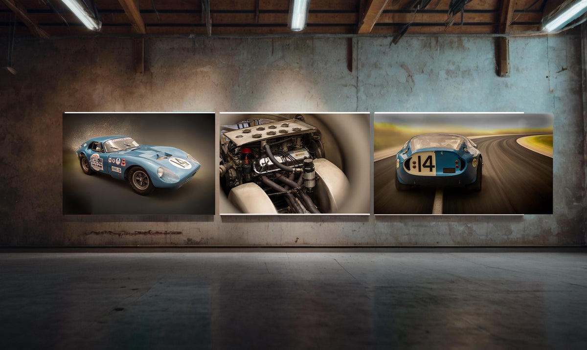 Shelby Daytona Engine Print, Vintage V8 Engine Photo, Glossy Art.