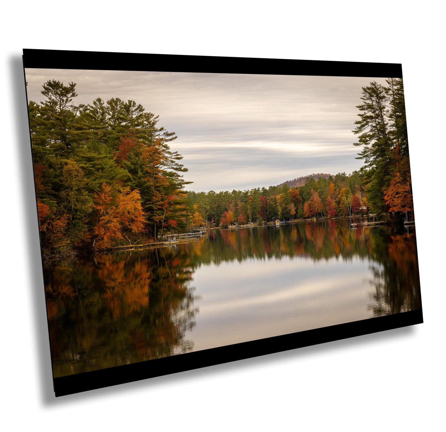 Adirondack Metal Print - Cloudy Loon Lake Scenic Lake Canvas Wall Art