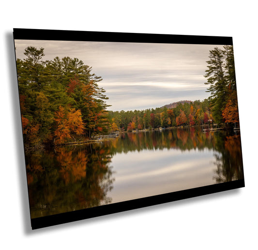 Adirondack Metal Print - Cloudy Loon Lake Scenic Lake Canvas Wall Art