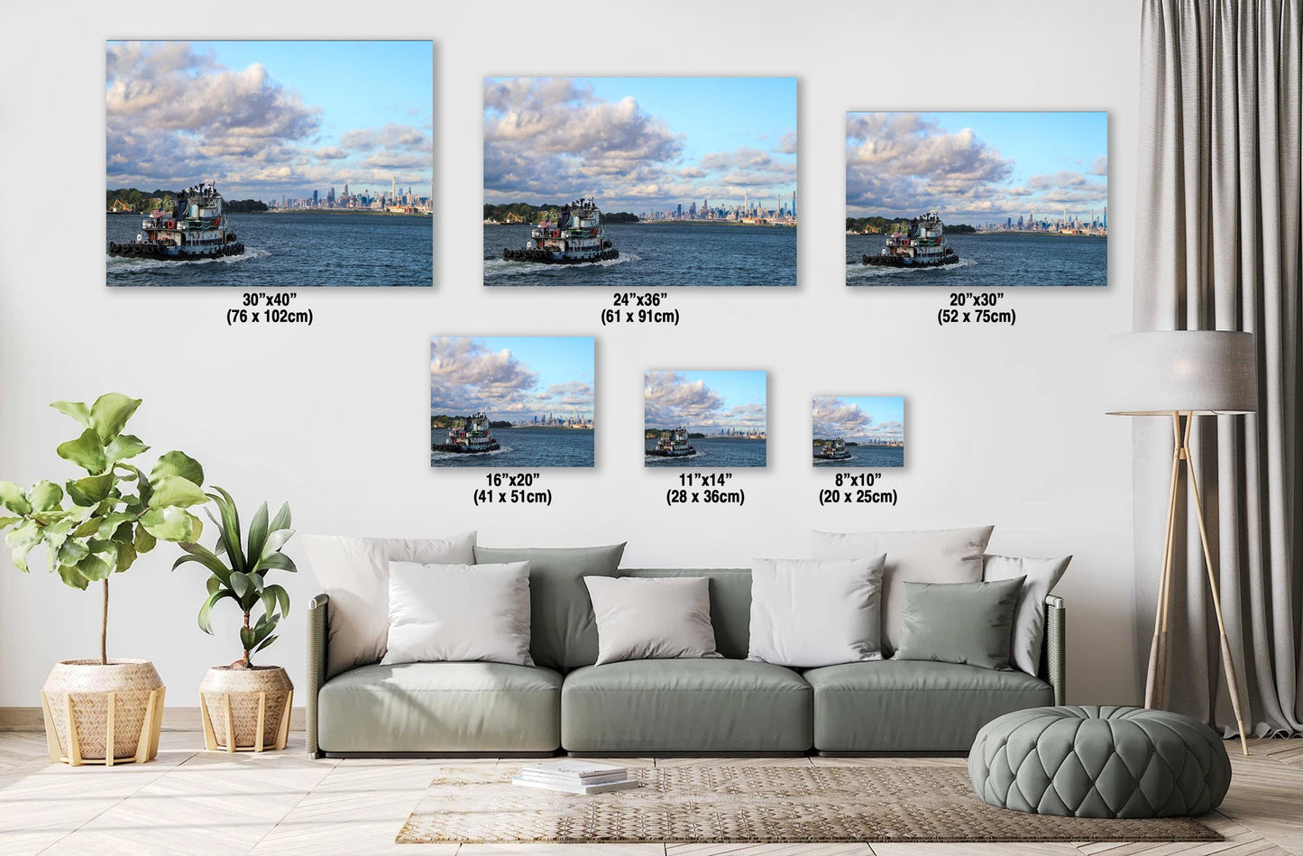 Manhattan Skyline Canvas | Long Island Sound Art - Ready To Hang Wall Decor