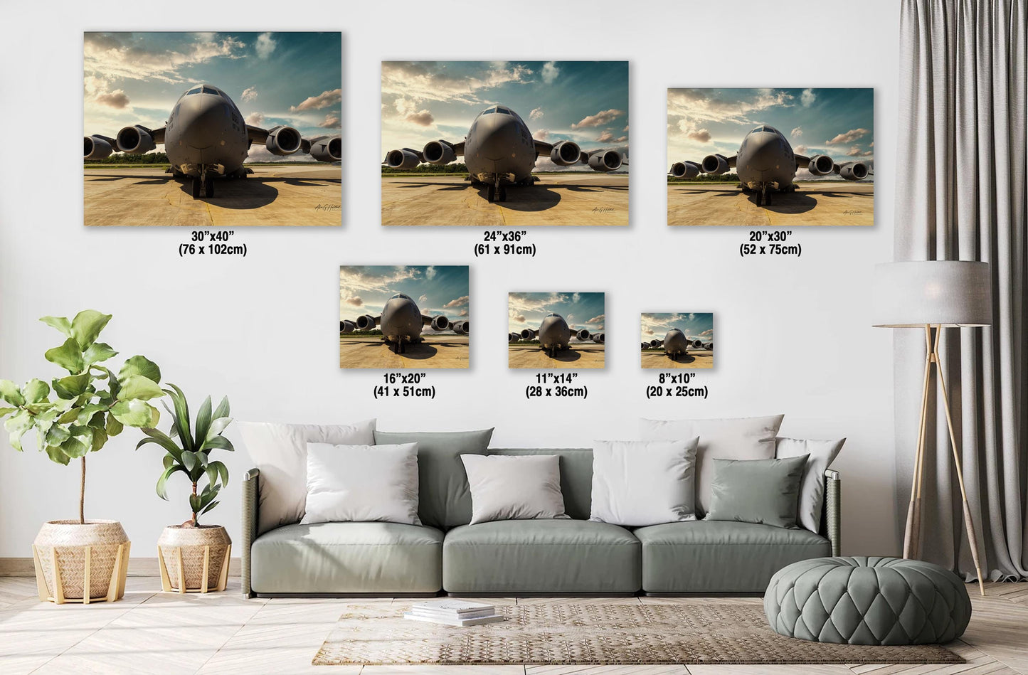 C-17 Globemaster Canvas - Military Cargo Plane Art | Hudson Valley Aviation Print