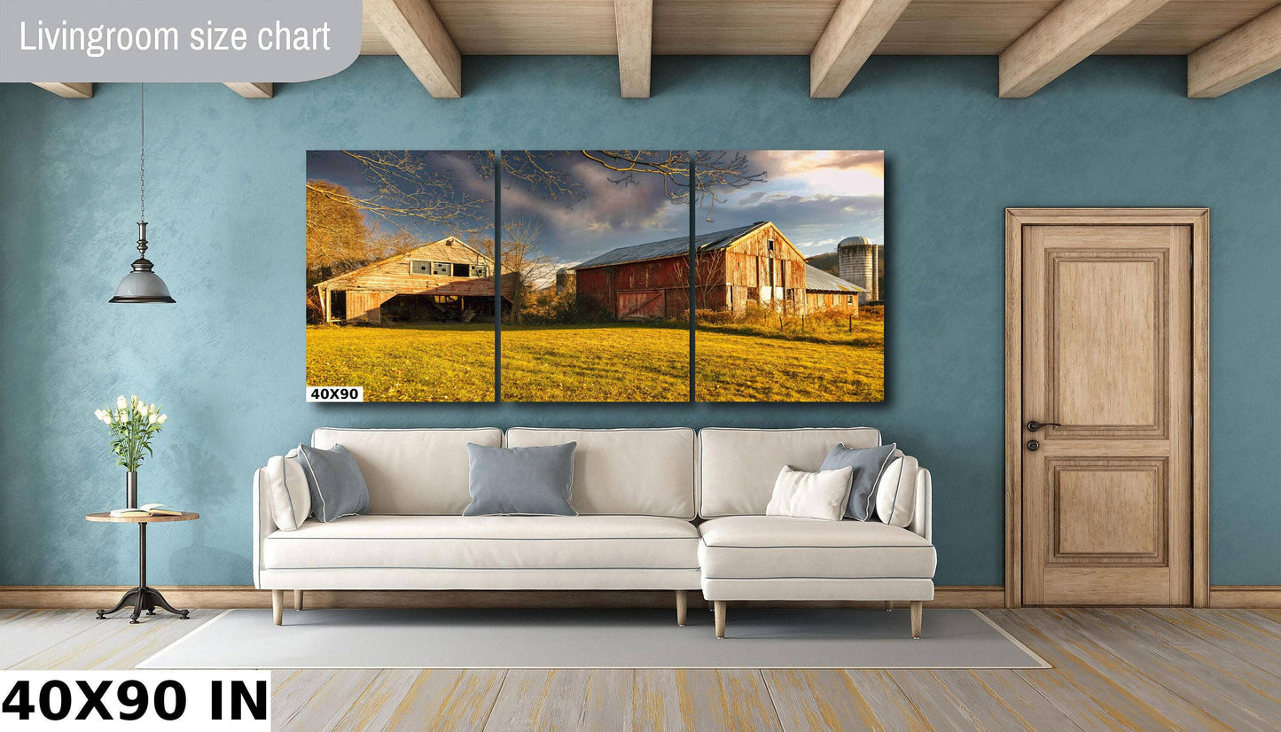 Abandoned Barn Art Print - Rustic Wall Art | Upstate New York Country Landscape Canvas