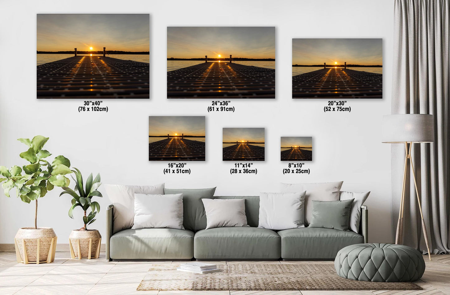 Orange Lake Sunset Canvas - Newburgh NY Wall Art | Hudson Valley Decor