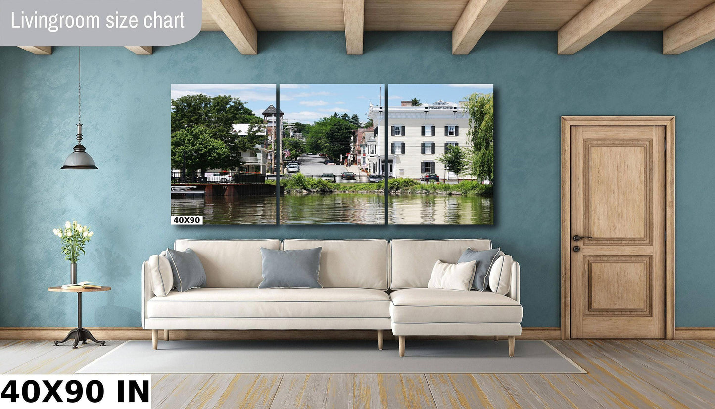 Athens NY Waterfront Print – Hudson River Photography | Vibrant Canvas Art
