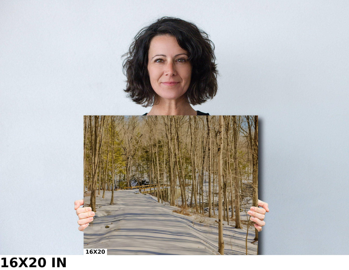 Hudson Valley Canvas Print – Winter Road Photography | Scenic Snow Landscape Art