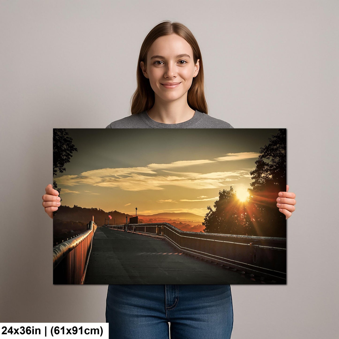 Walkway Over the Hudson - Historic Pedestrian Bridge With Golden Morning Light