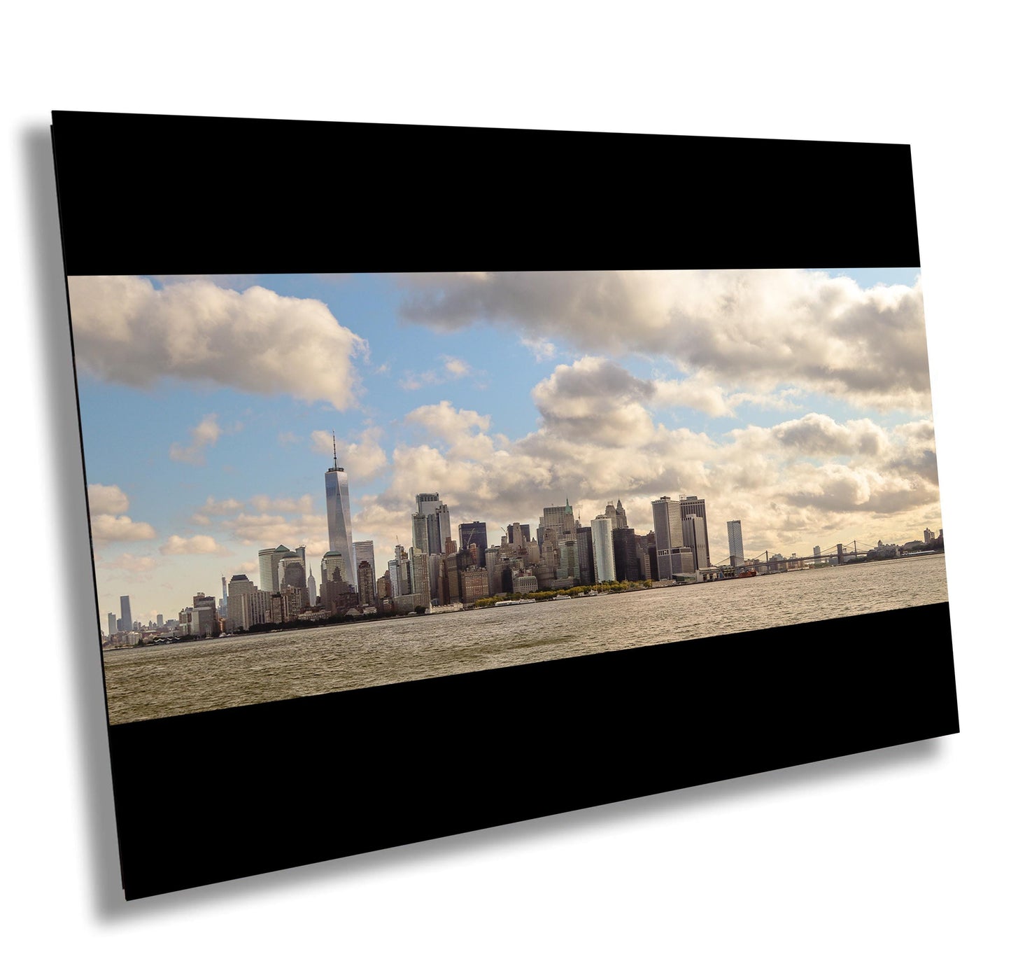 Manhattan Skyline Photo – Downtown Manhattan Urban Landscape Print With East River Bridges
