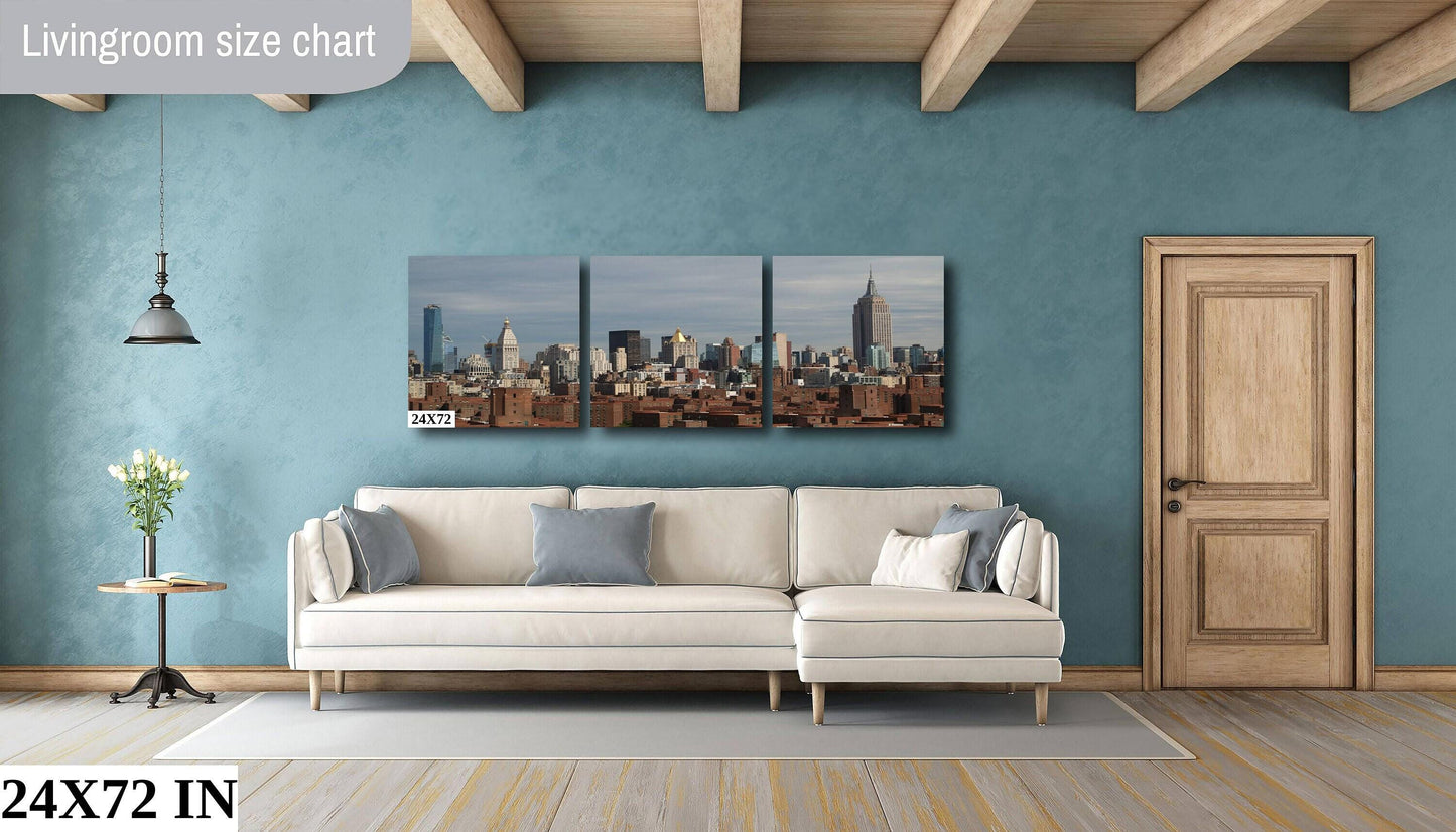 NYC Skyline Metal Print - Vibrant Lower East Side Cityscape Wall Art Canvas