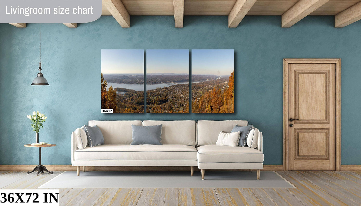 Hudson River Panoramic Print – Mt Beacon Wall Art | Storm View Canvas Decor