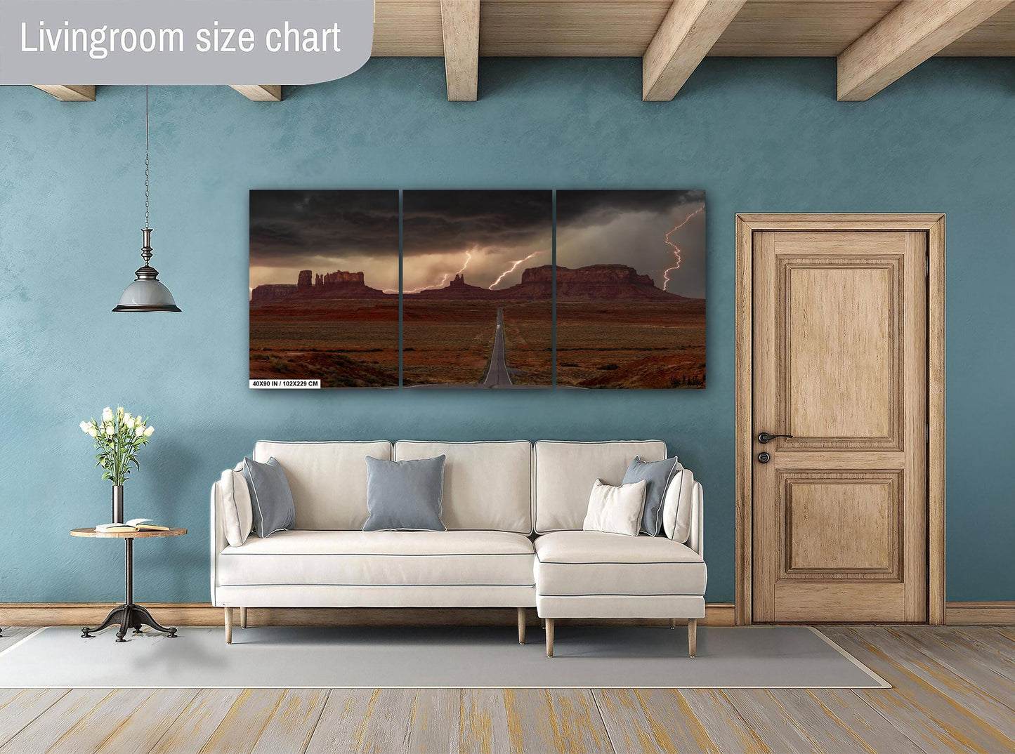 Monument Valley Print – Desert Landscape Art | Navajo Myth Decor Canvas