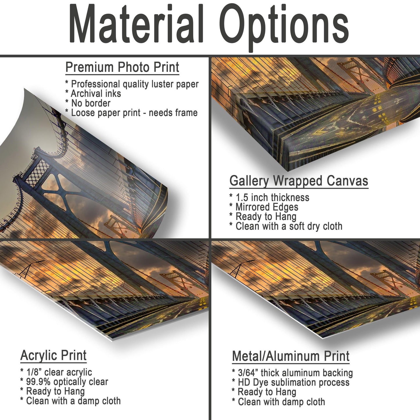 Hudson Valley Bridge Print – Sunrise Photography Art | Vibrant Home Decor Canvas