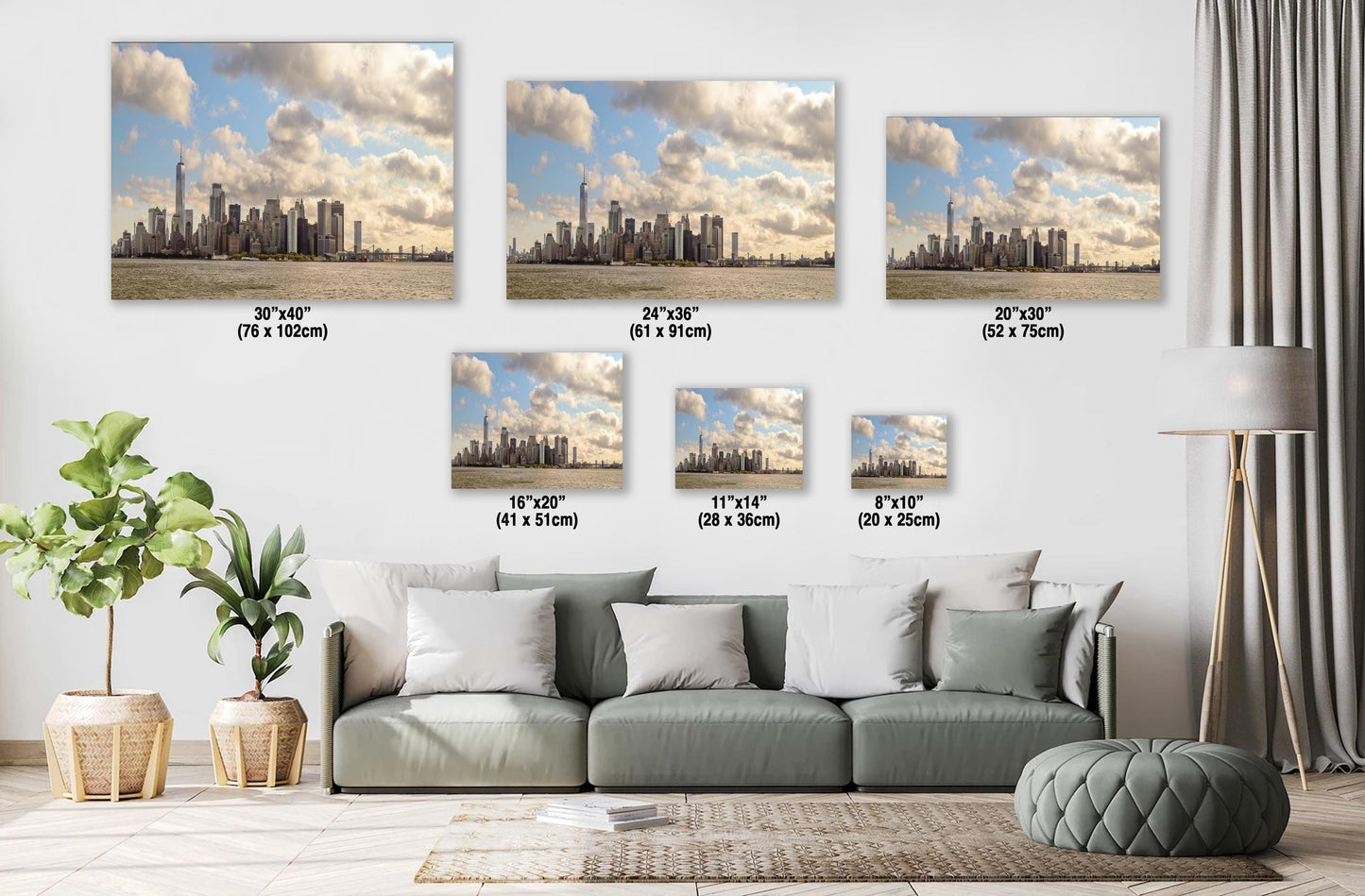 Manhattan Skyline Photo – Downtown Manhattan Urban Landscape Print With East River Bridges