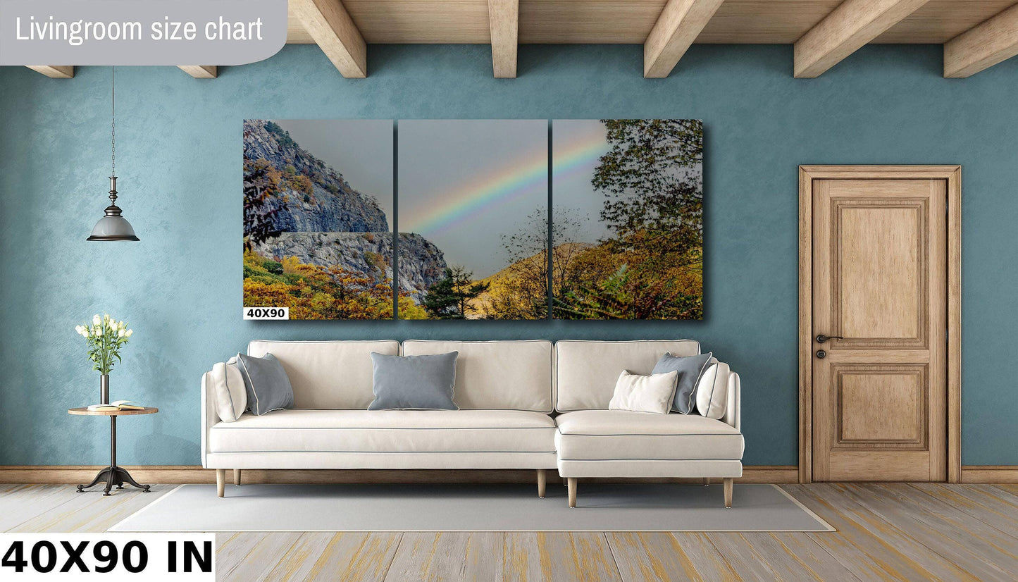 Storm King Mountain Wall Art – Scenic Route 218 Rainbow Landscape Canvas Print