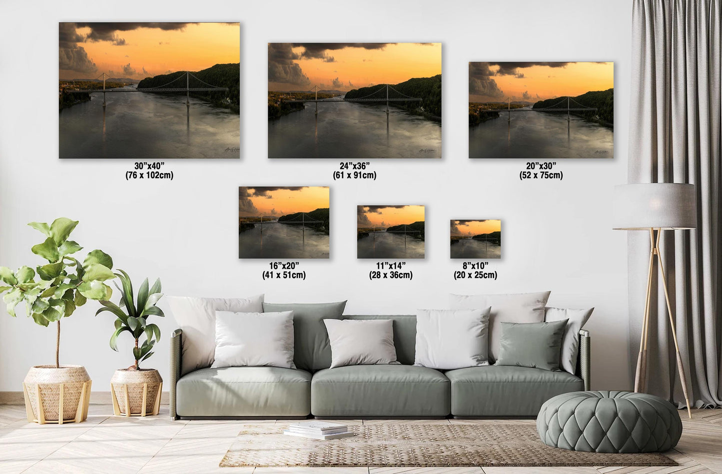 Mid-Hudson Bridge Sunset - Historic Bridge Art | Hudson Valley Decor Print