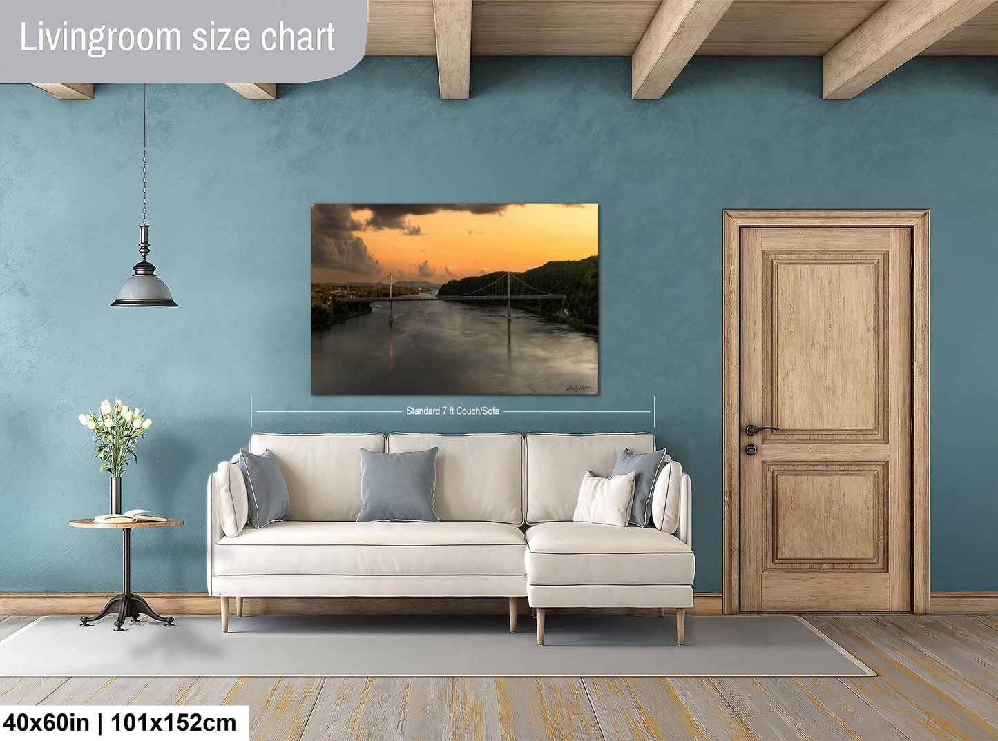 Mid-Hudson Bridge Sunset - Historic Bridge Art | Hudson Valley Decor Print