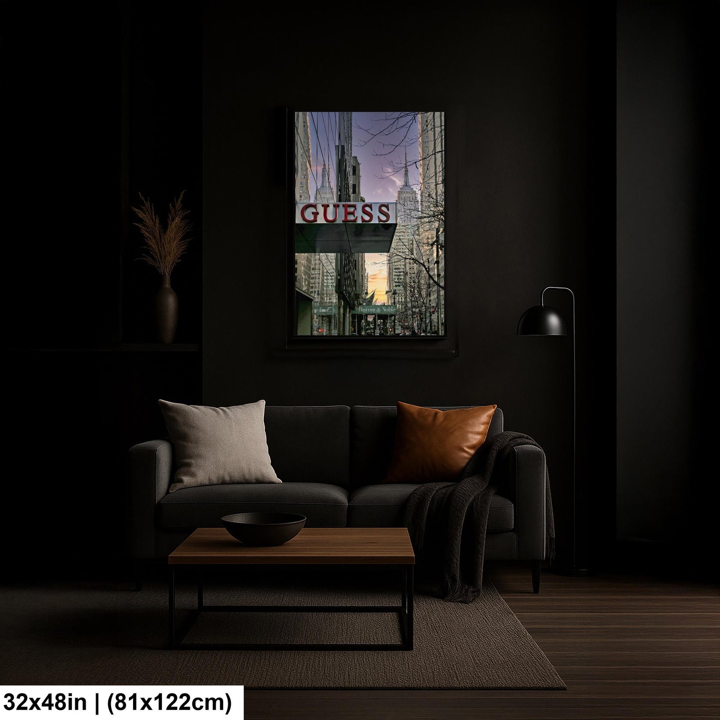 Midtown at Dusk Print – Golden Hour Cityscape Canvas | Urban Twilight Art