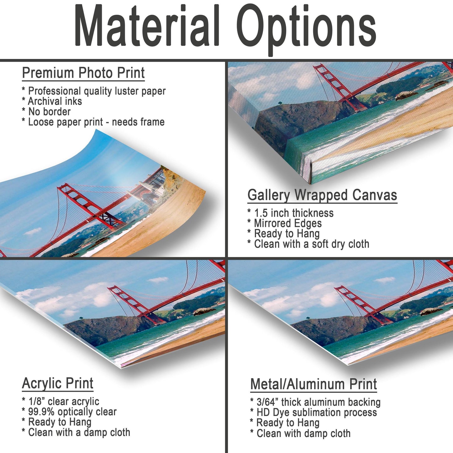Golden Gate Bridge Print - San Francisco Photography | Metal & Canvas Wall Art