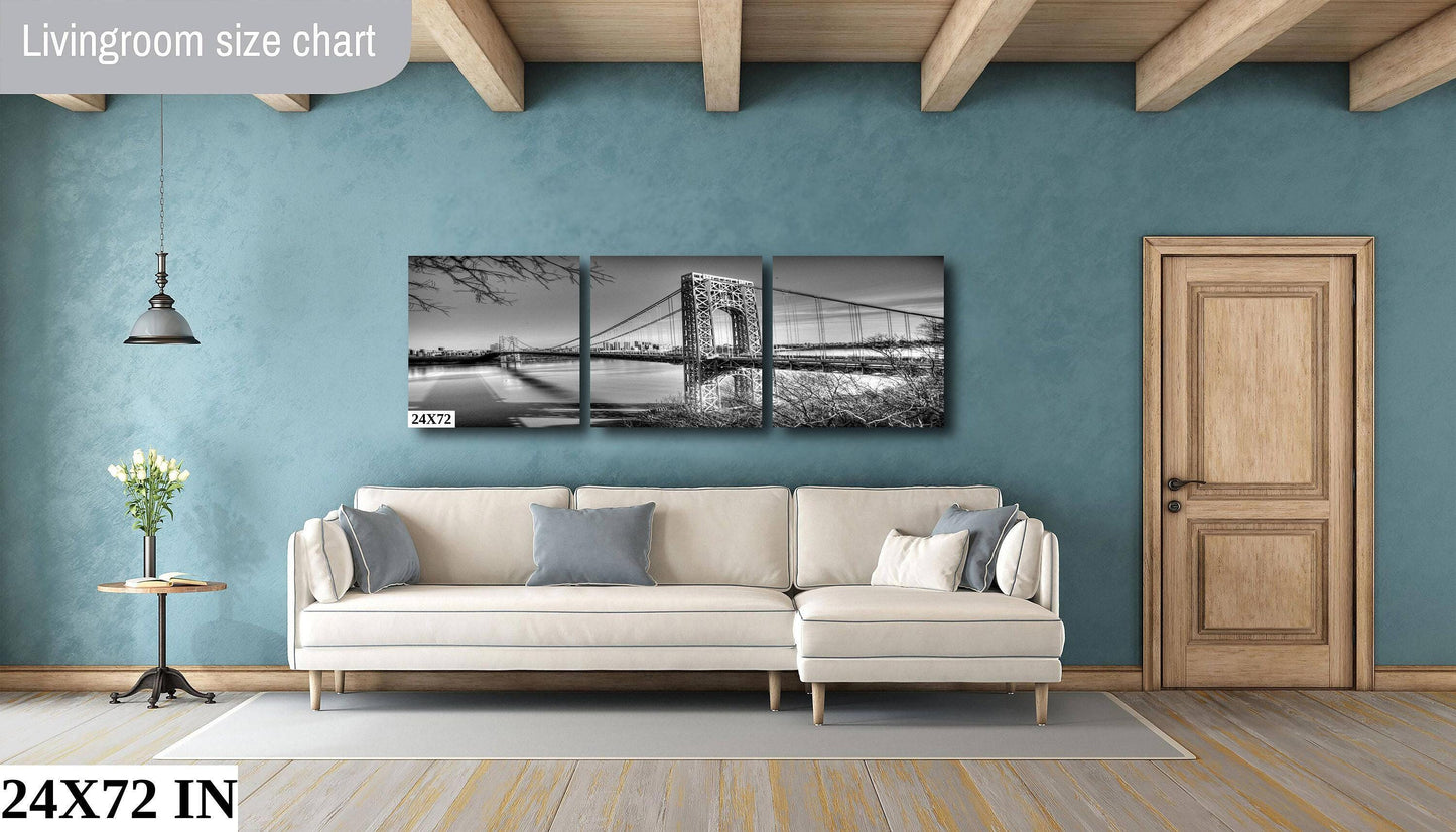 George Washington Bridge Photo – NYC Metal Print | Palisades View Bridge Photography