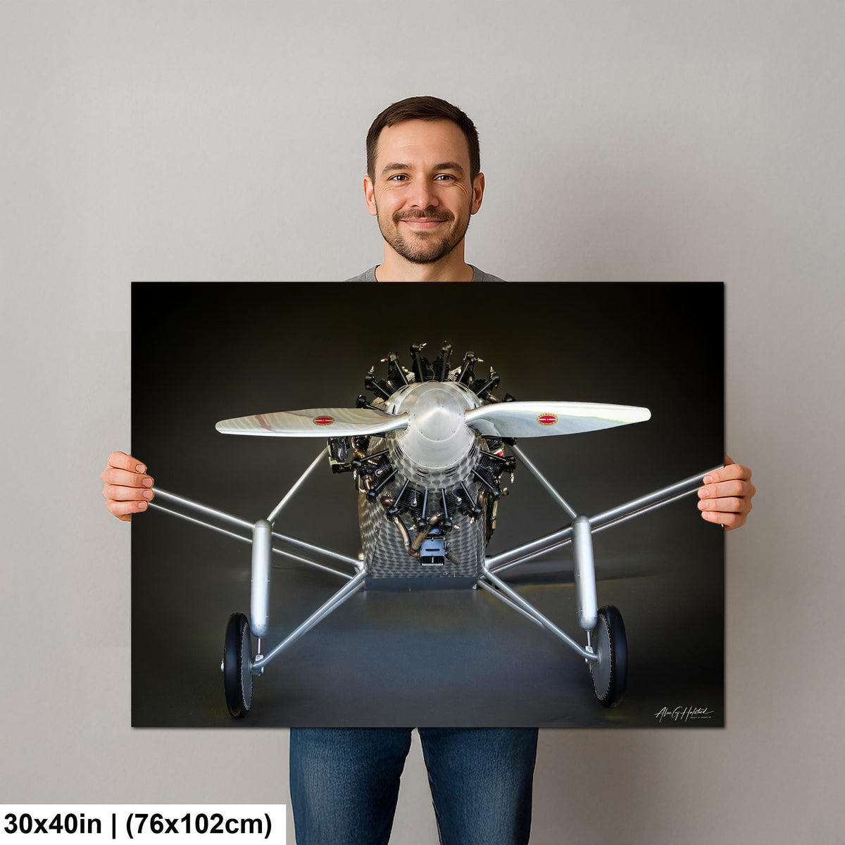 Spirit Of St Louis Print, Lindbergh 1927 Radial Engine Photo, Aluminum Canvas
