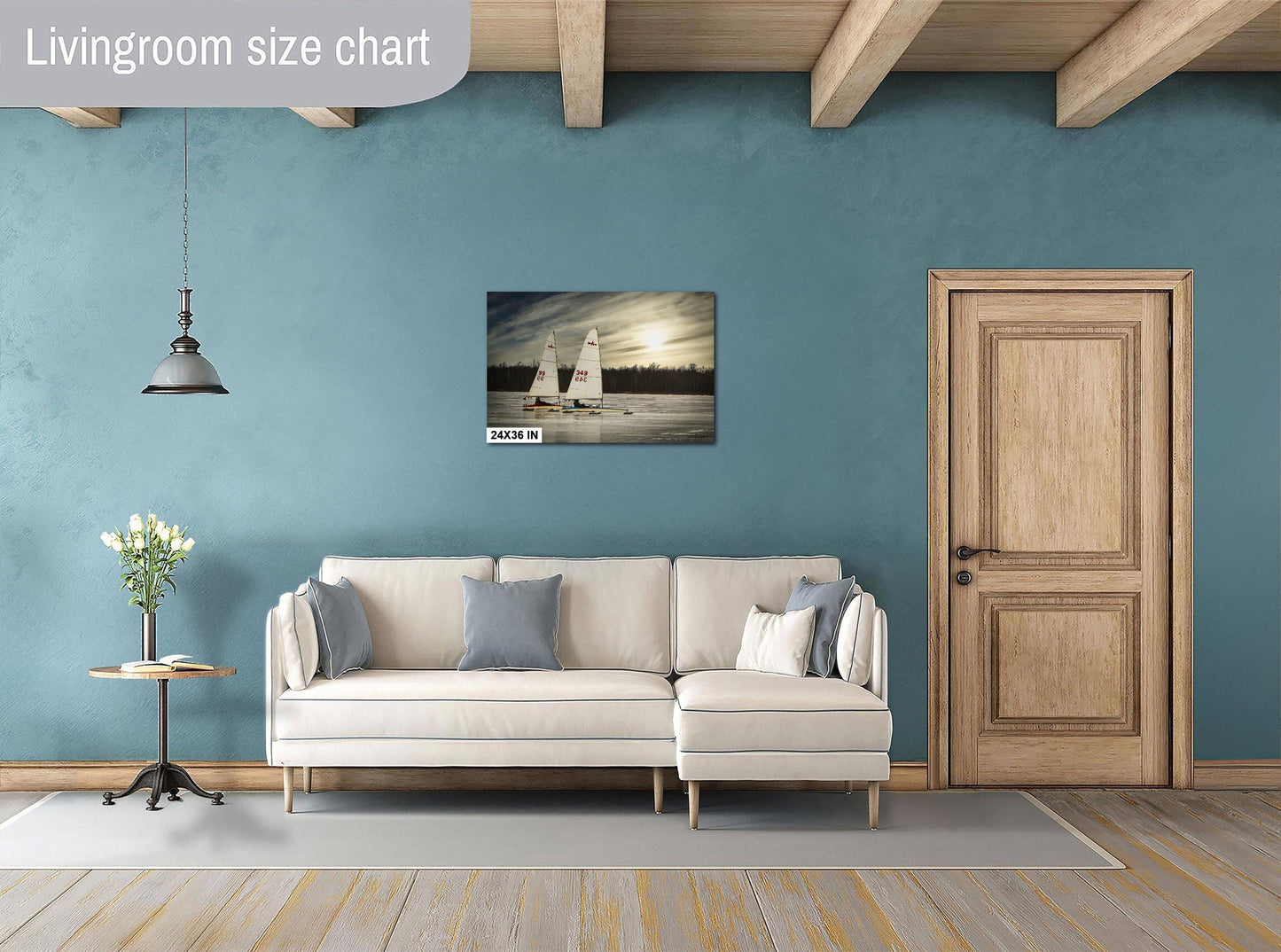 Vintage Ice Sailing - Classic Arrow Ice Boats Racing on Frozen Lake in Newburgh