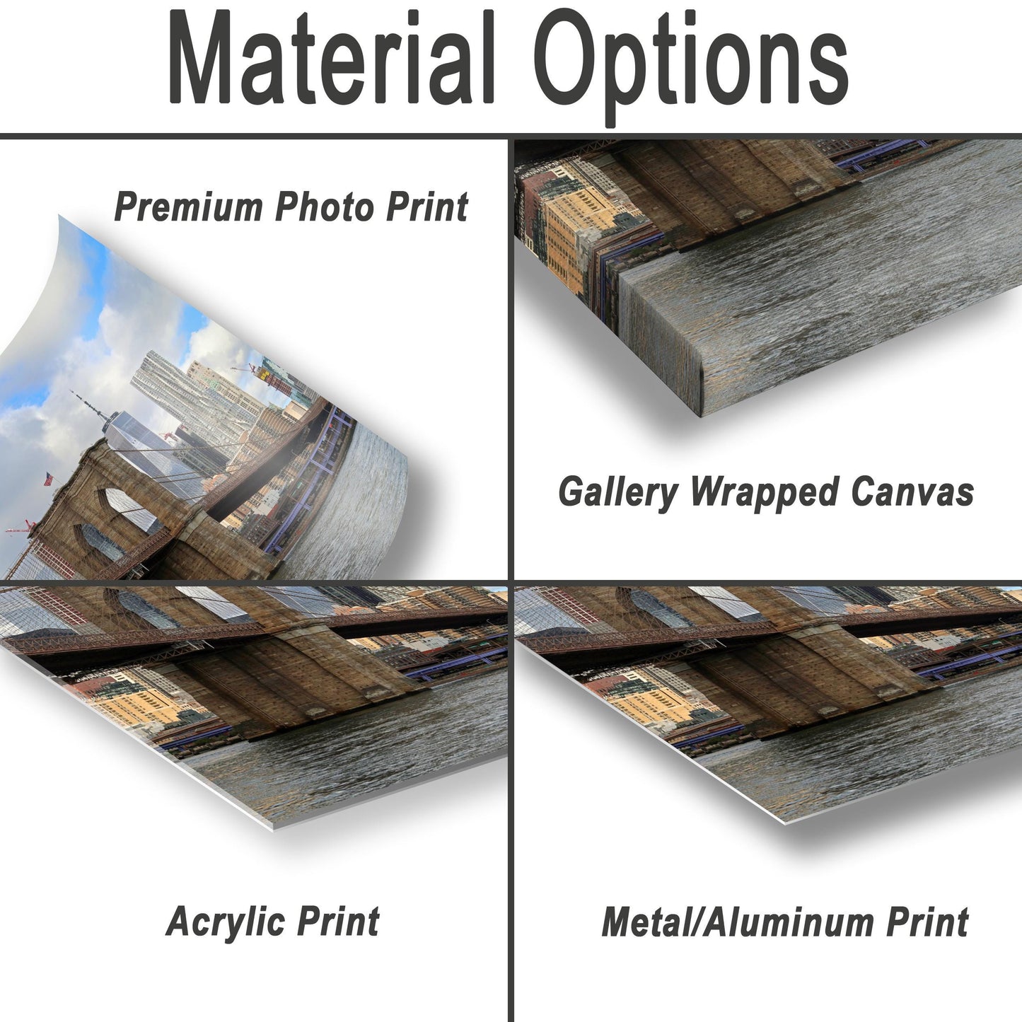 Manhattan Skyline Print - Brooklyn Bridge Art | Vibrant Urban Wall Decor Canvas