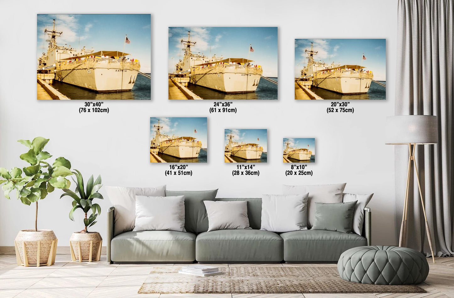 USS Antrim Wall Art – Bahamas 1981 Print | Naval Ship Decor Canvas & Metal