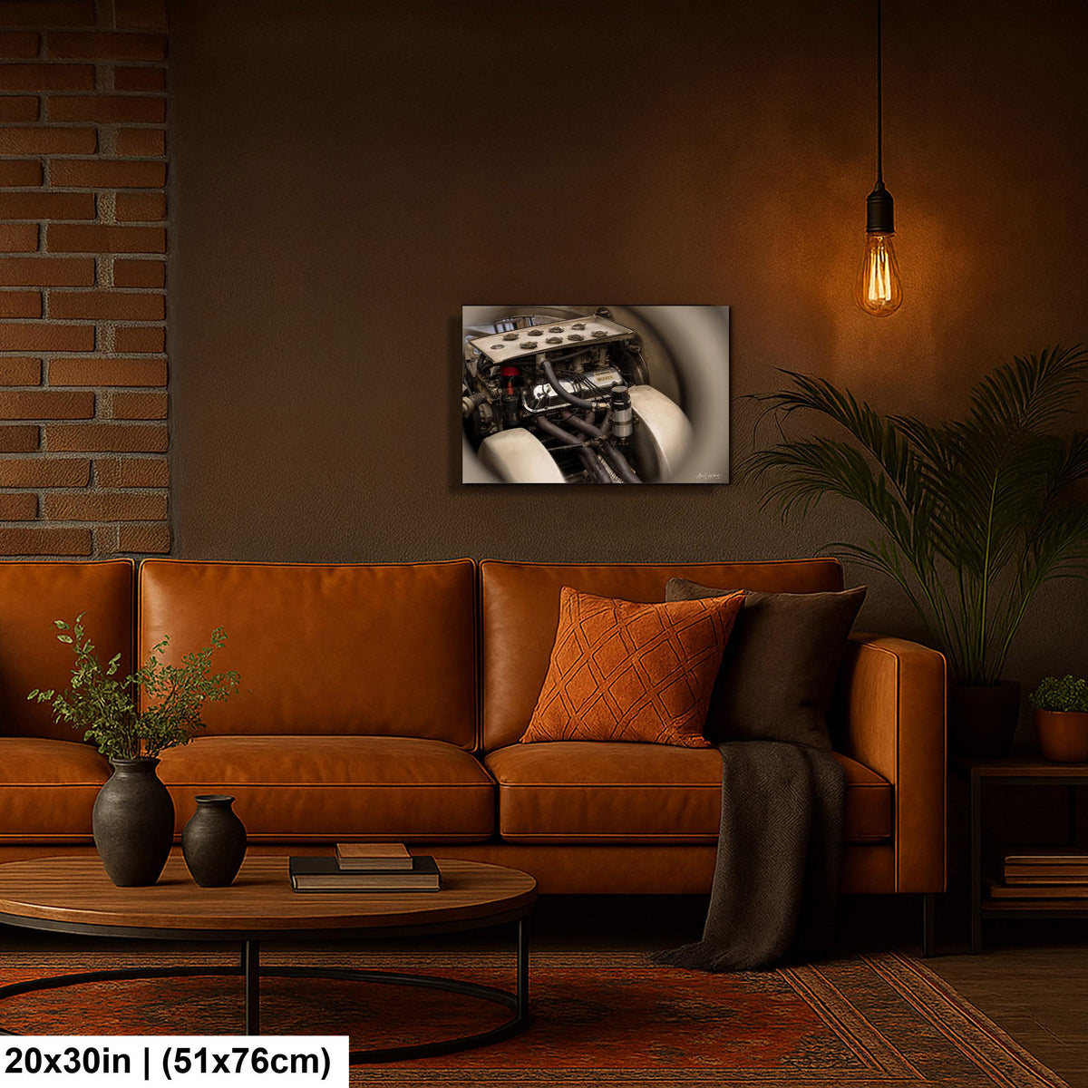 Shelby Daytona Engine Print, Vintage V8 Engine Photo, Glossy Art.
