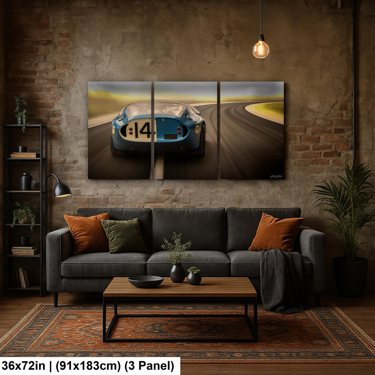 Shelby Daytona Art Print, Vintage Racing Glossy Photo Print Metal