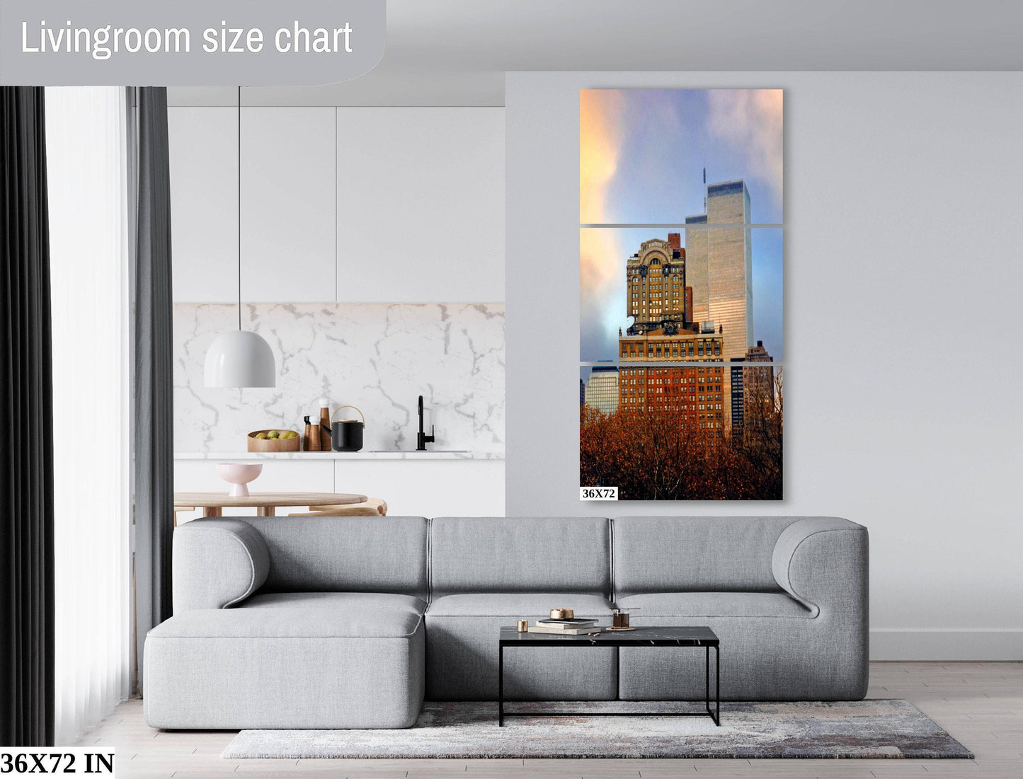 Vintage World Trade Center Print – Manhattan Skyline Art | 9 11 Memorial Gift