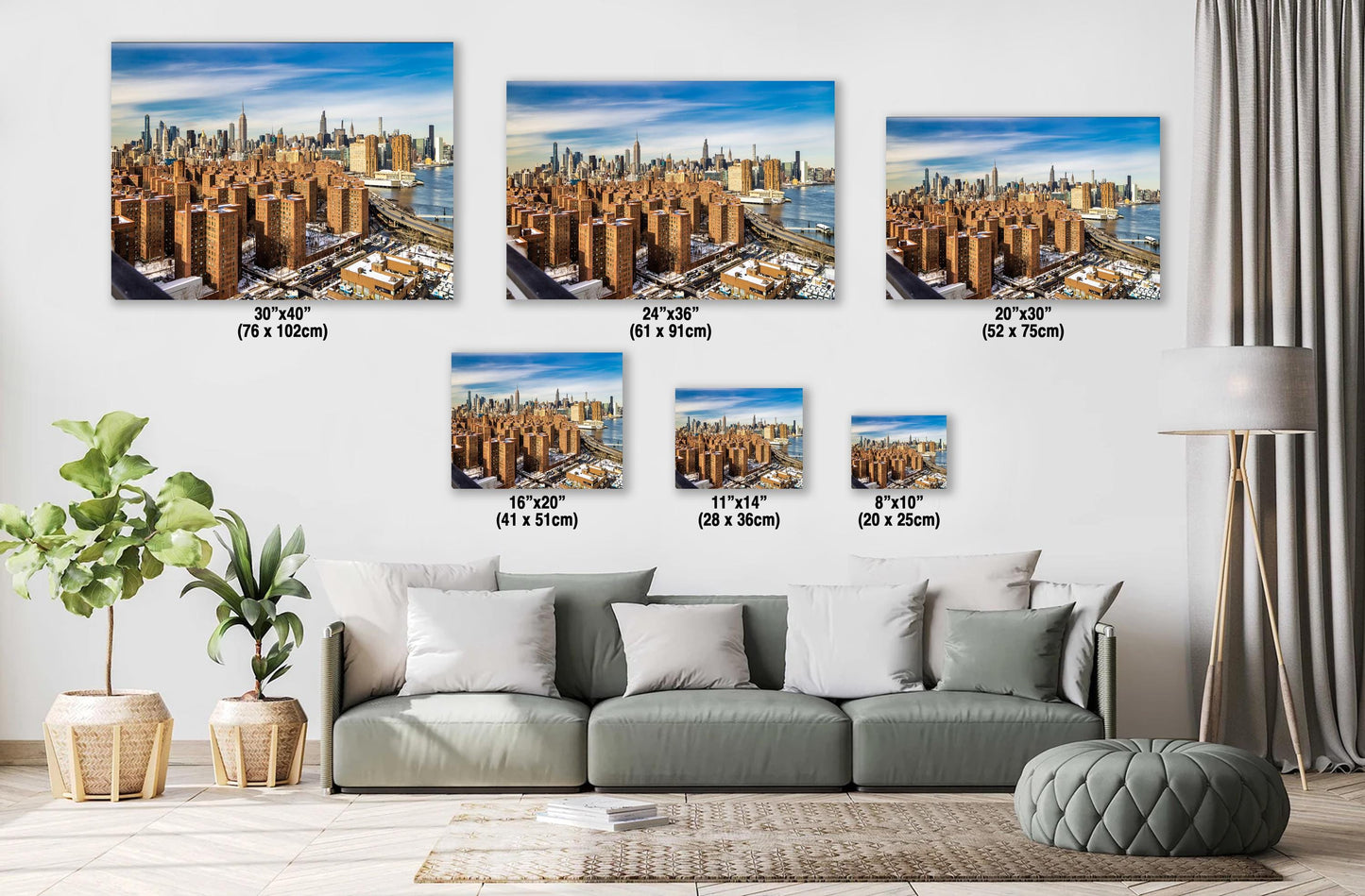 NYC Skyline Metal Print – Lower East Side Urban Nightscape Wall Art Decor