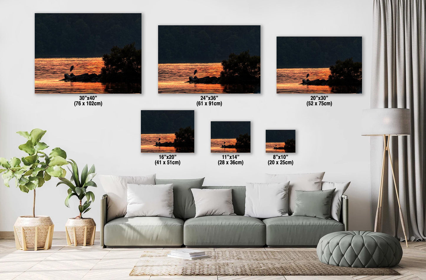 Blue Heron Canvas Print - Vibrant Wildlife Wall Art | Hudson River Art Sunset