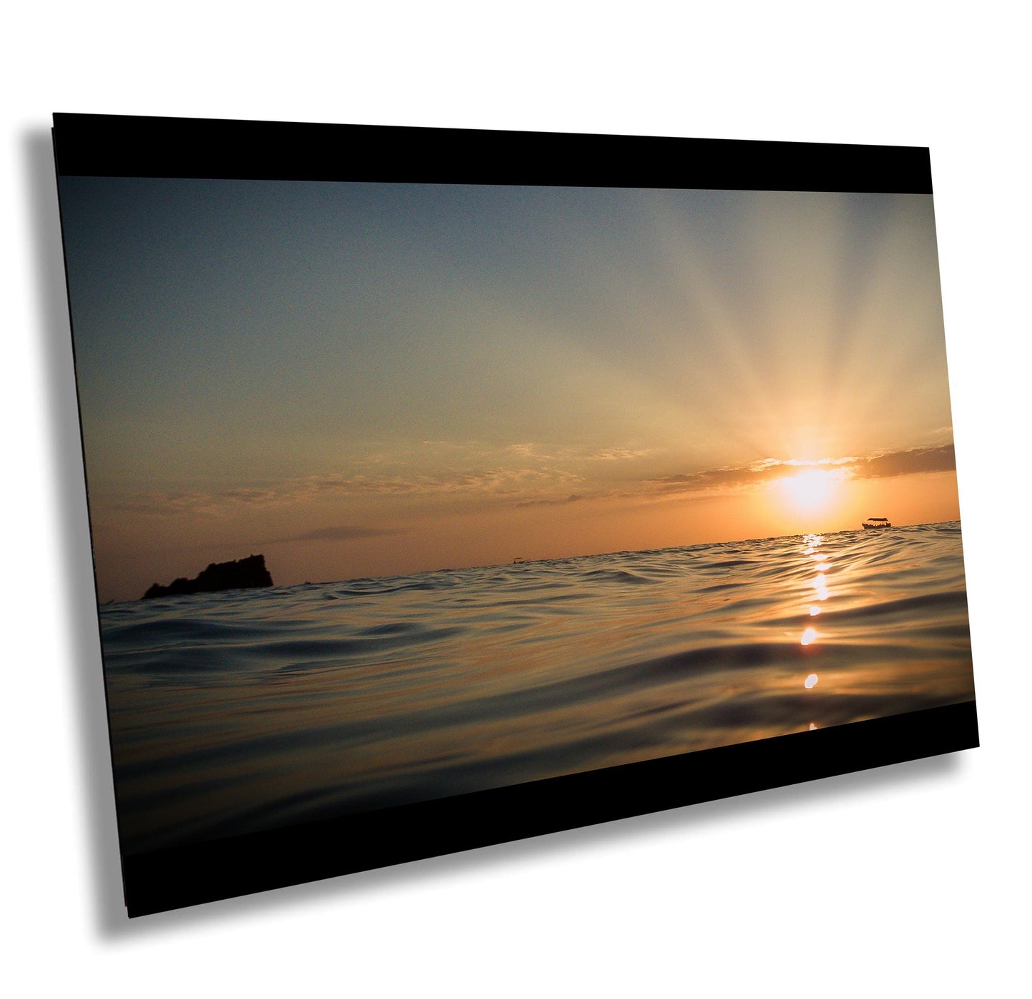 Ocean Sunset Canvas Print - Roatan Island Photography | Vibrant Sunset Poster Wall Art