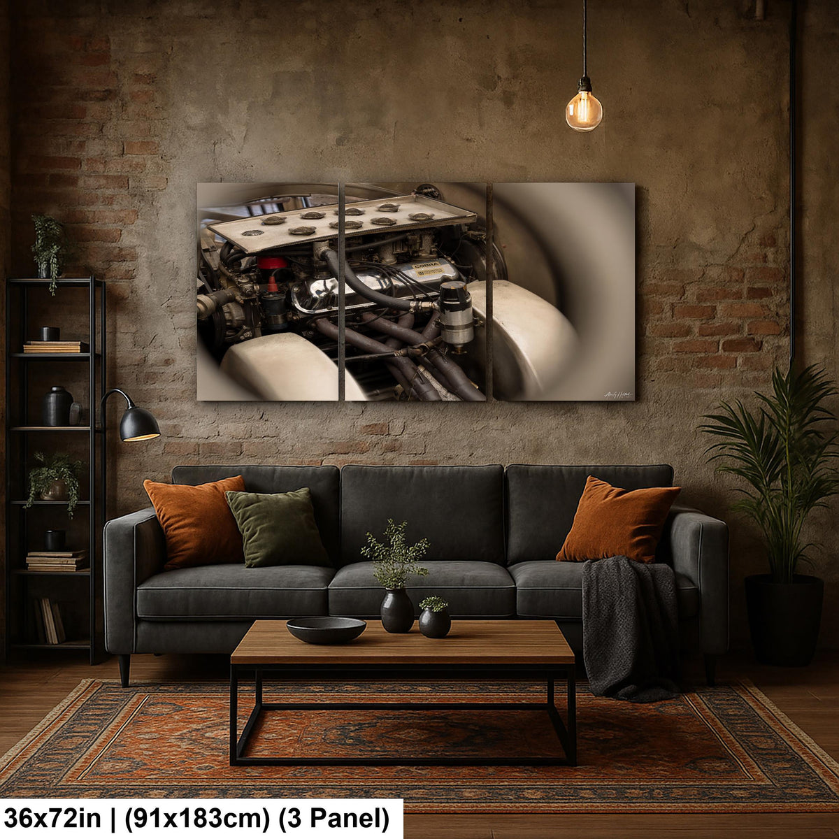Shelby Daytona Engine Print, Vintage V8 Engine Photo, Glossy Art.