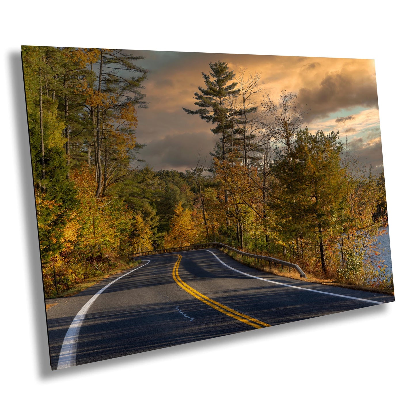 Adirondack Mountain Print - Loon Lake Autumn Landscape Art | Ready To Hang Canvas