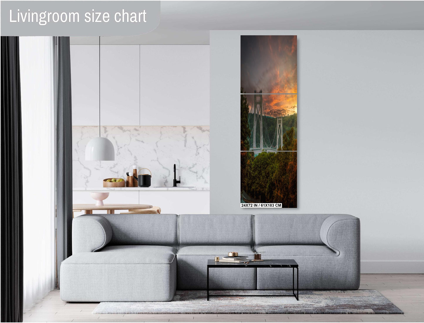 Mid-Hudson Bridge Print – Golden Hour Photography | Sunset Wall Decor Canvas