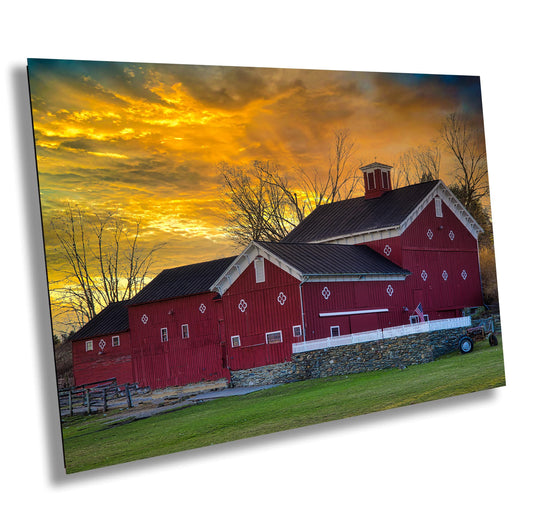Hudson Valley Barn Print - Rustic Barn Sunset Art | Canvas, Metal & Acrylic
