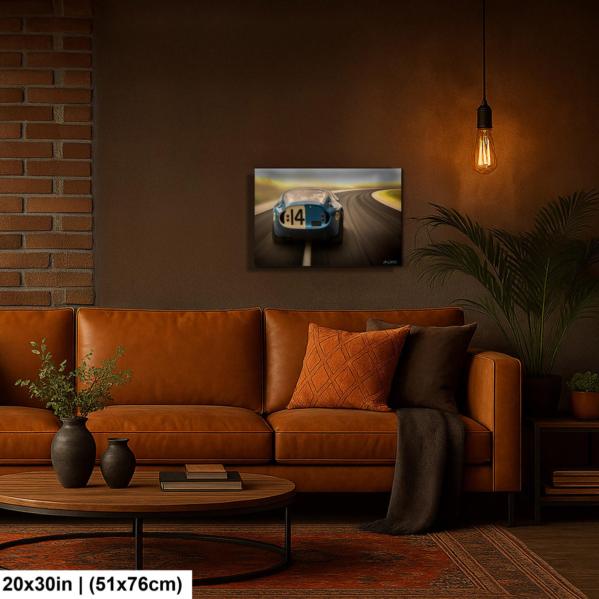 Shelby Daytona Art Print, Vintage Racing Glossy Photo Print Metal