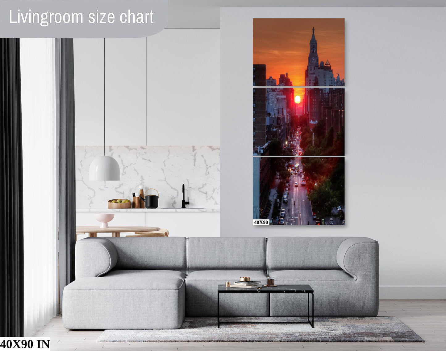 Manhattan Henge Photo Print – Vibrant NYC Skyline Art | Sunset Cityscape Canvas