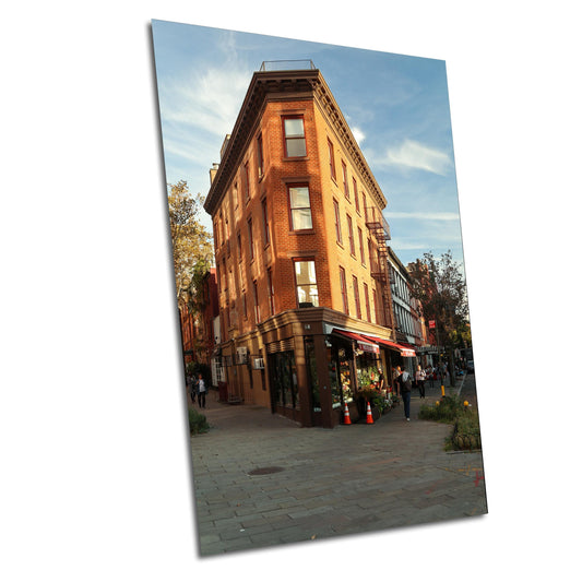 Manhattan Sunset Print - Vibrant Urban Nightscape Art | High End Wall Decor