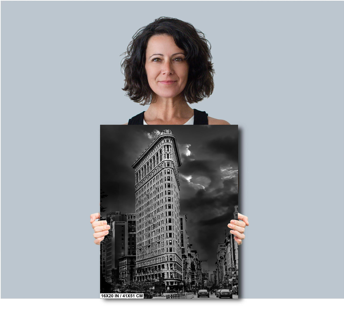 Manhattan Stormy Day Print – NYC Photo Art | Flatiron Building Urban Wall Decor