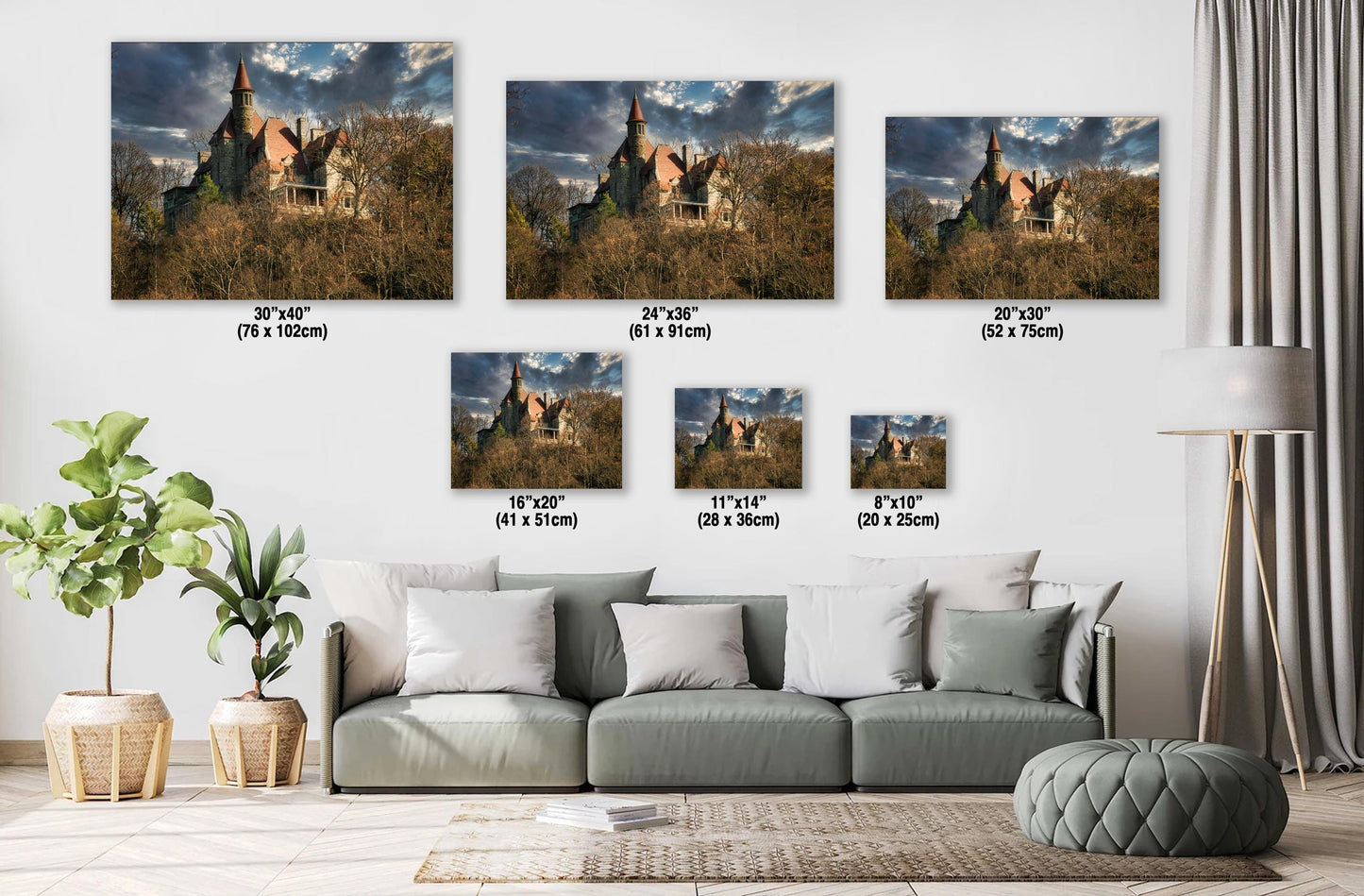 Castle Rock Wall Art - Hudson River View Rustic Stone Castle Photography Print