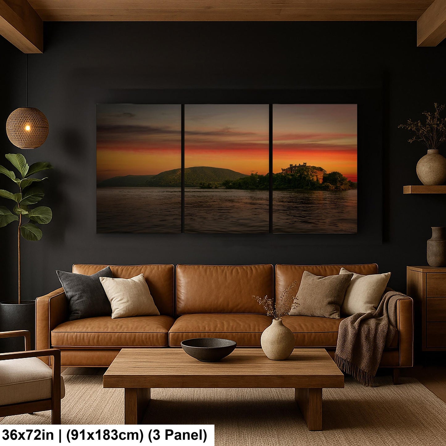 Bannerman’s Castle Art – Rustic Castle Decor | Sunset Wall Decor | Hudson River View
