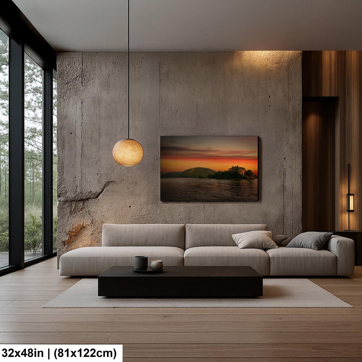 Bannerman’s Castle Art – Rustic Castle Decor | Sunset Wall Decor | Hudson River View