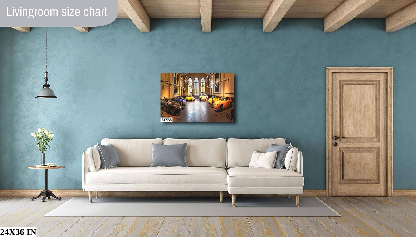 Porsche Wall Art - Car Canvas Print | Indoor Car Decor & Garage Display Poster
