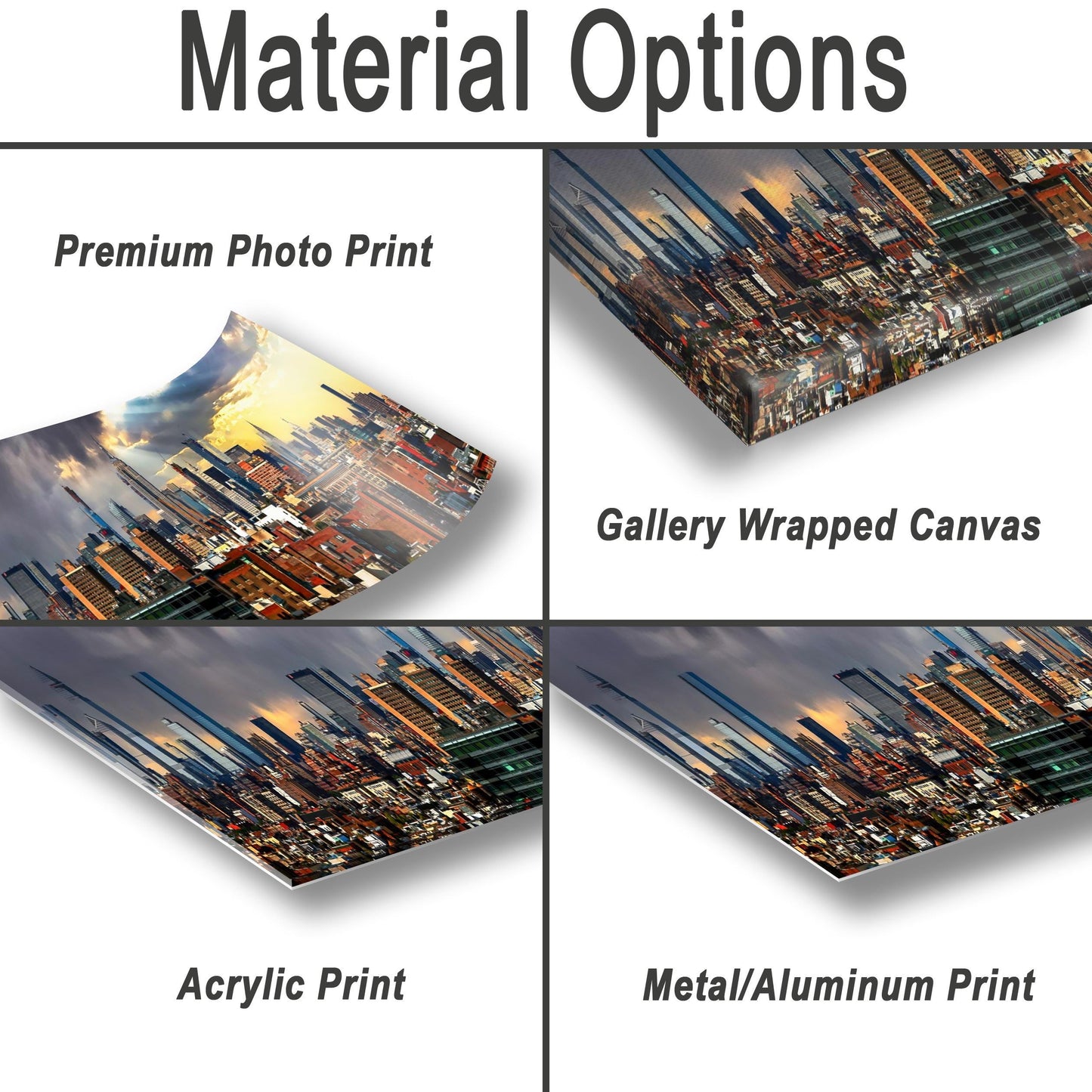 NYC Midtown Storm Photography - Vibrant New York Skyline Art | Canvas & Metal Prints
