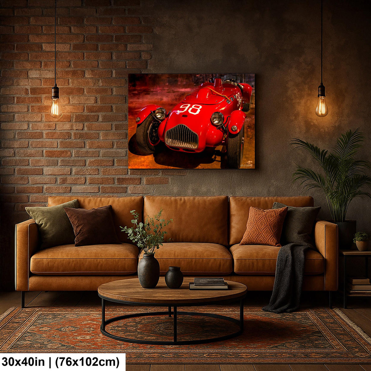 Vintage Race Car, #98 Red Open Wheel Motorsport Photograph Prints