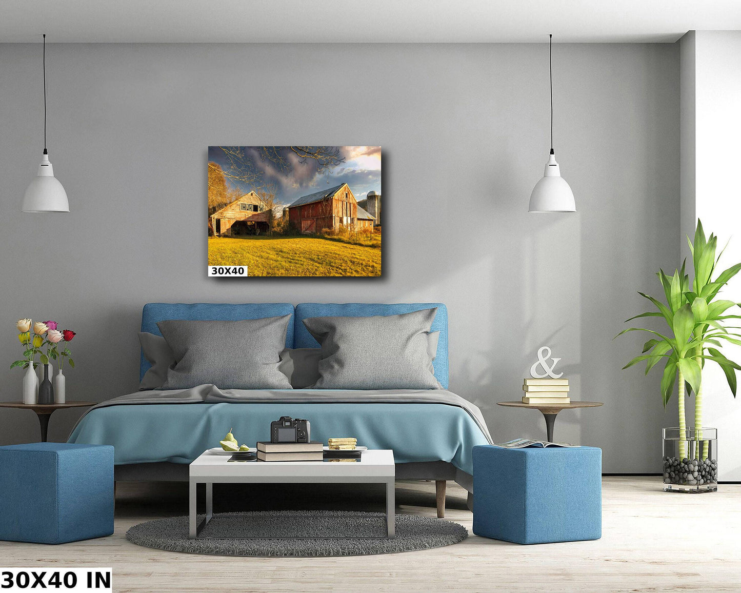 Abandoned Barn Art Print - Rustic Wall Art | Upstate New York Country Landscape Canvas